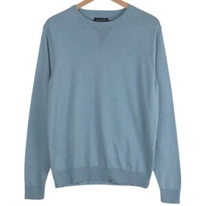 TREASURE & BOND Cotton Cashmere Crewneck Sweater Men's L Blue Long Sleeve Casual